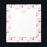 Pink Hydrangea All Over Bloom Personalized Notepad<br><div class="desc">This pretty notepad features a watercolor hydrangea design and your custom text.</div>