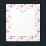 Pink Hydrangea All Over Bloom Personalized Notepad<br><div class="desc">This pretty notepad features a watercolor hydrangea design and your custom text.</div>