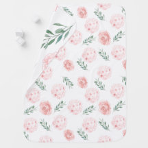 Pink Hydrangea Baby Blanket