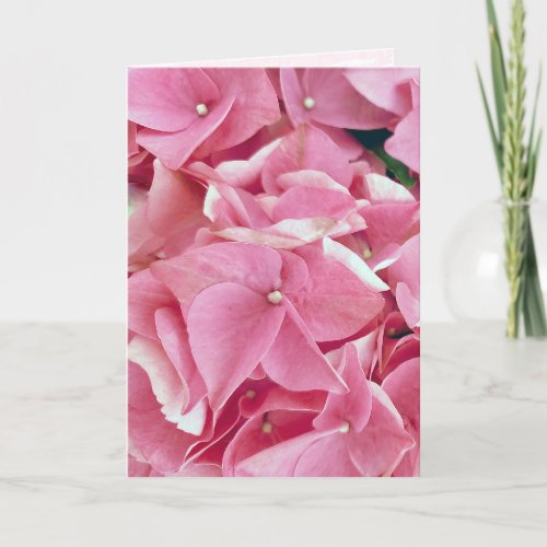 Pink Hydrangea Birthday Card