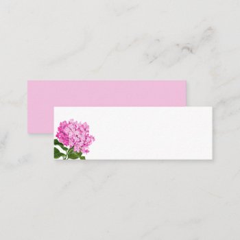 Pink Hydrangea Blank Place Card by 2BirdStone at Zazzle