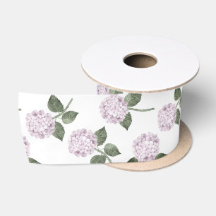 Pink Hydrangea Bloom Floral Satin Ribbon