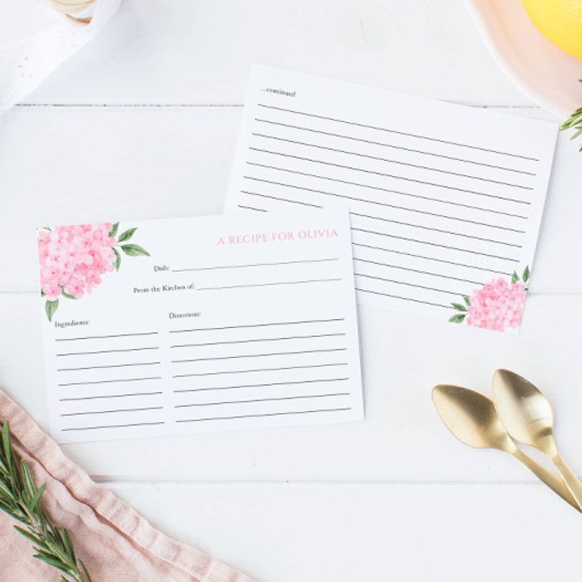 Pink Hydrangea Bloom Recipe Card (Creator Uploaded)