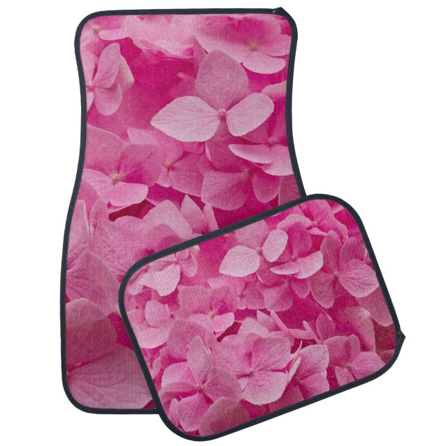 Pink Hydrangea Car Floor Mat (Set)