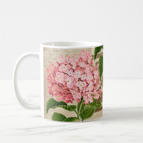 Pink Hydrangea Clusters Coffee Mug