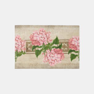 Pink Hydrangea Clusters Outdoor Rug