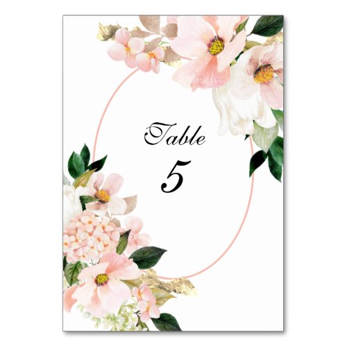 Pink Hydrangea Cosmos White Tulips    Table Number