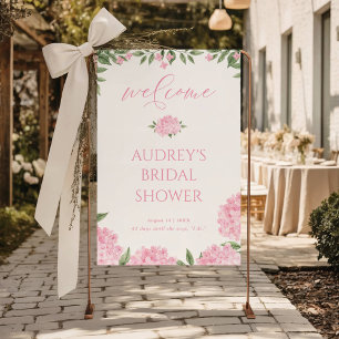 Pink Hydrangea Extra Large Welcome Sign