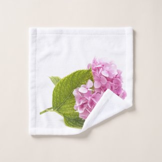 Pink Hydrangea Floral Bath Towel Set