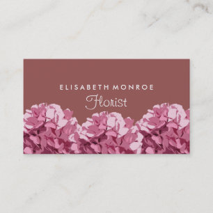 Pink Hydrangea, Floristry Business Card