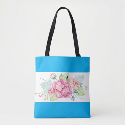 Pink Hydrangea Flower Everyday or Beach  Tote Bag