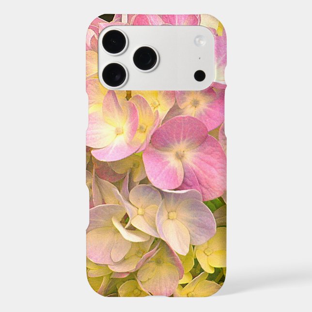 Pink Hydrangea Flower Iphone Case (Back)