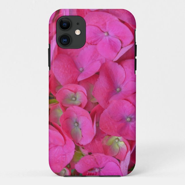 Pink Hydrangea Flower Petals Phone Case (Back)