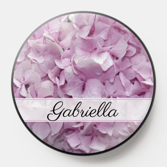Pink Hydrangea Flower PopSocket (Popsocket)