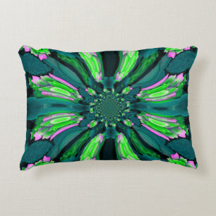 Pink Hydrangea Flower Swirl Outdoor Pillow