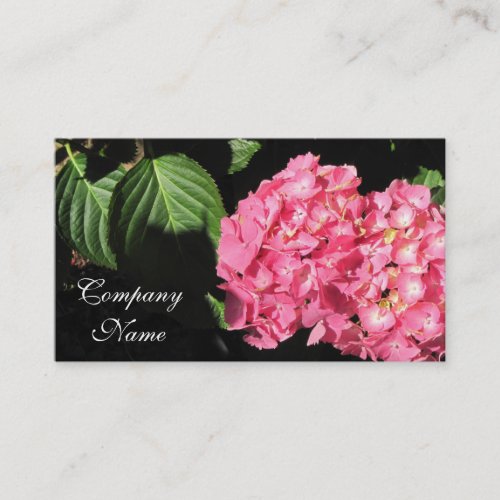 Pink Hydrangea flowers Business Card