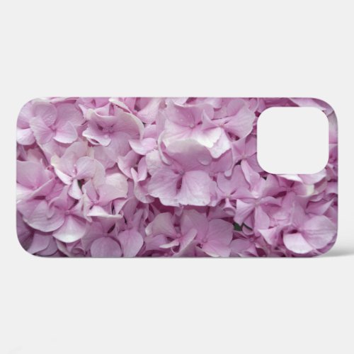 Pink Hydrangea Flowers iPhone 12 Case
