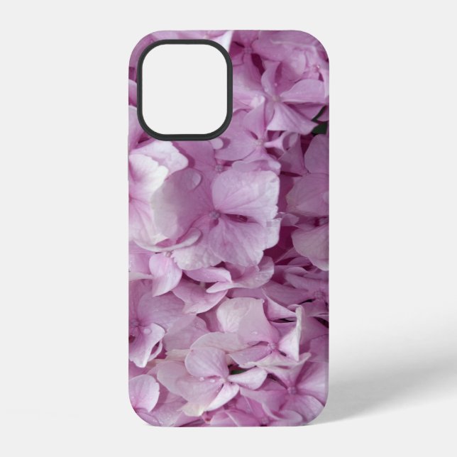 Pink Hydrangea Flowers Iphone Case (Back)