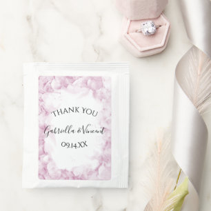 Pink Hydrangea Flowers Watercolor Wedding Favor Tea Bag Drink Mix