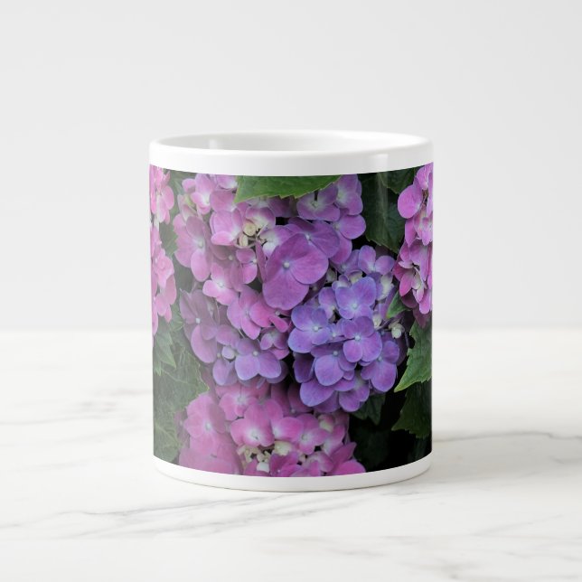 Pink Hydrangea Giant Coffee Mug (Front)