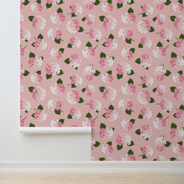 Pink Hydrangea Harmony Wallpaper (Application)
