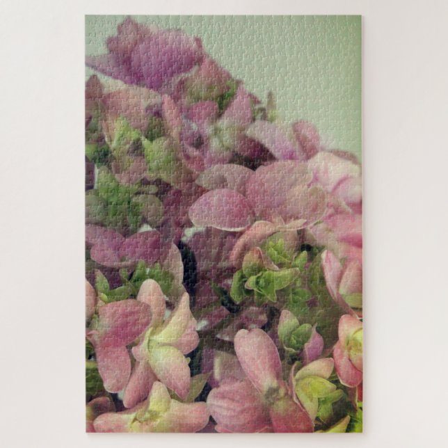 Pink hydrangea jigsaw puzzle (Vertical)