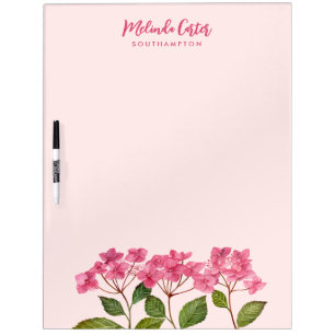 Pink Hydrangea Lacecaps Have A Beautiful Day Dry Erase Board