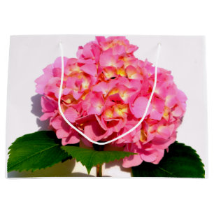 Pink hydrangea  large gift bag