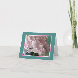 Pink Hydrangea Note Card