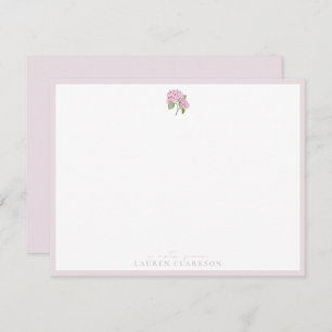Pink Hydrangea Note Card