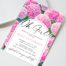 Pink Hydrangea Oh Girl Baby Shower