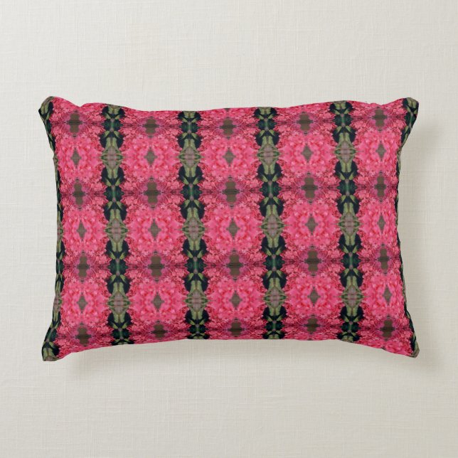 Pink Hydrangea Pattern Accent Pillow (Front)