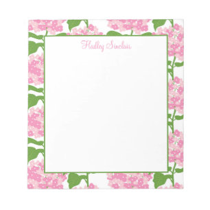 Pink Hydrangea Pattern Notepad