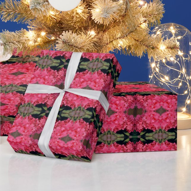 Pink Hydrangea Pattern Wrapping Paper (Holidays)
