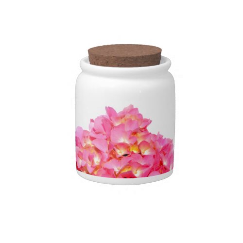 Pink hydrangea pink floral pink flower candy jar