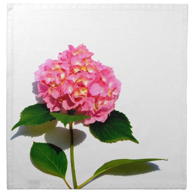 Pink Hydrangea pink floral pink flower Cloth Napkin (Front)