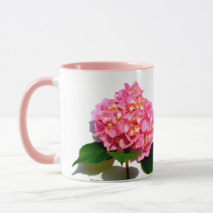 Pink hydrangea pink floral pink flower mug
