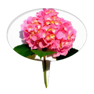 Pink Hydrangea pink flower pink floral Cake Topper