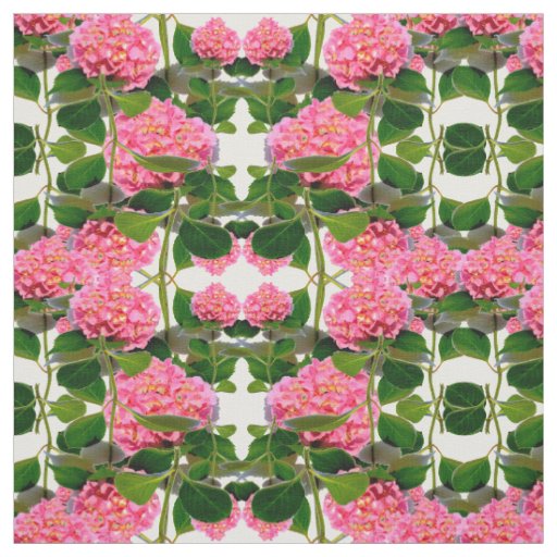 Pink hydrangea pink flower pink floral fabric