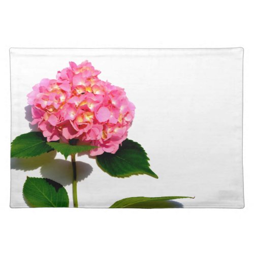 Pink Hydrangea pink flower pink floral Placemat