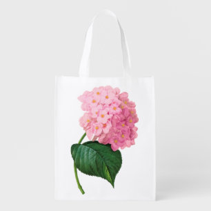 Pink Hydrangea Reusable Bag