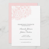 Pink Hydrangea Save the Date (Front/Back)