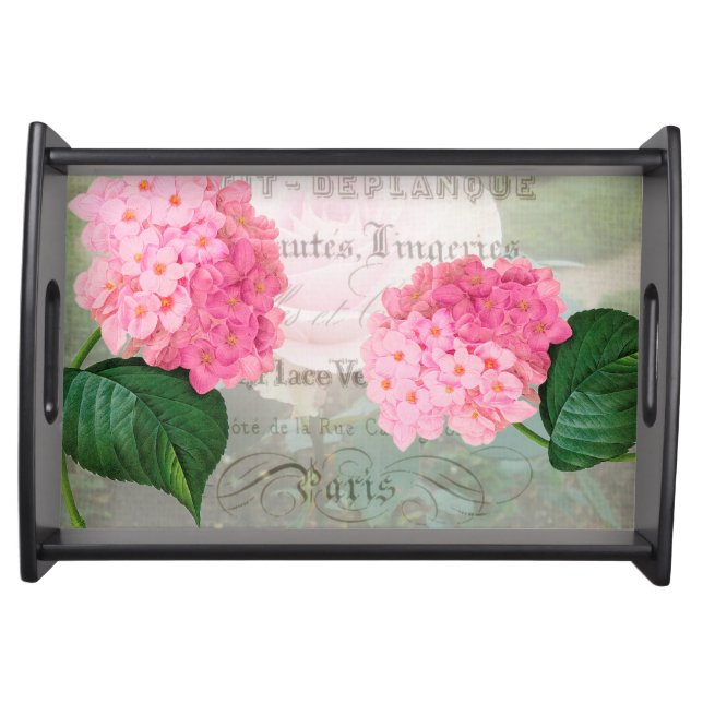 Pink Hydrangea Serving Tray (Front)