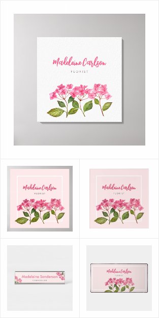 Pink Hydrangea Watercolor Illustration