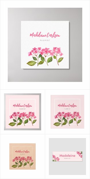 Pink Hydrangea Watercolor Illustration