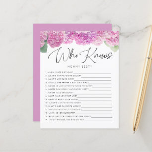 Pink Hydrangea Who Knows Mommy Baby Games