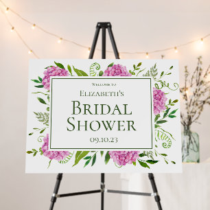 Pink Hydrangeas Bridal Shower Foam Board