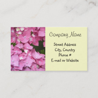 Pink Hydrangeas Business Card