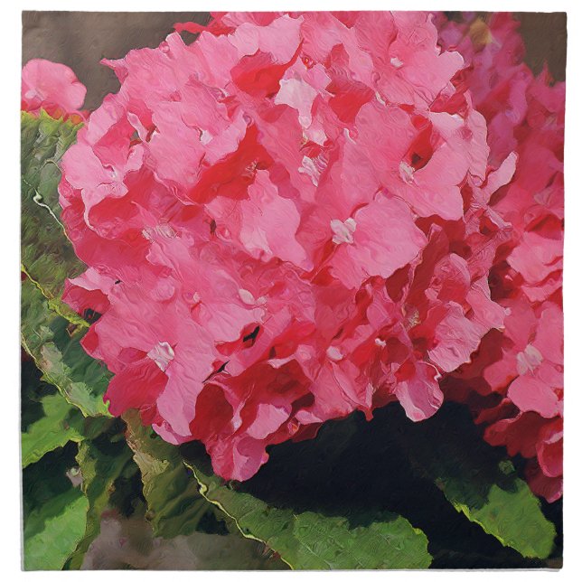 Pink Hydrangeas Napkin (Front)