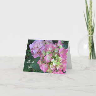 Pink Hydrangeas Thank You Card